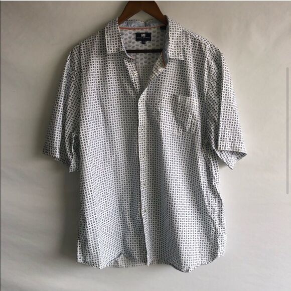 Men's Michael Brandon Printed Short Sleeve Button Down Shirt - Picture 2 of 7
